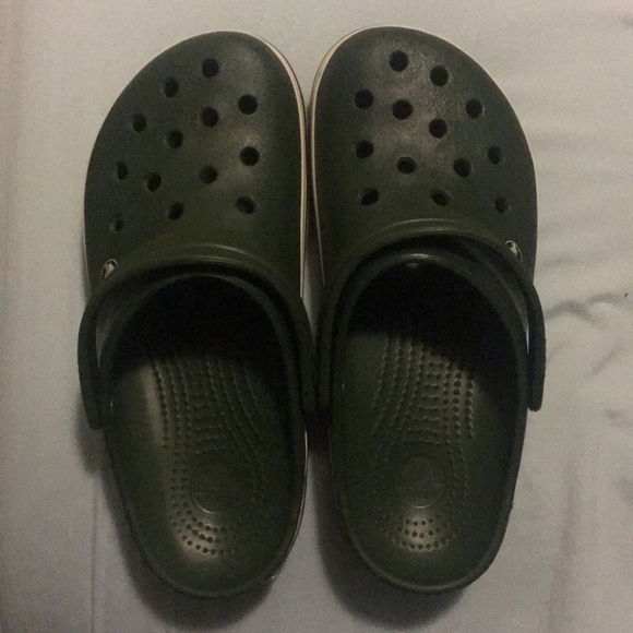 forest green crocs